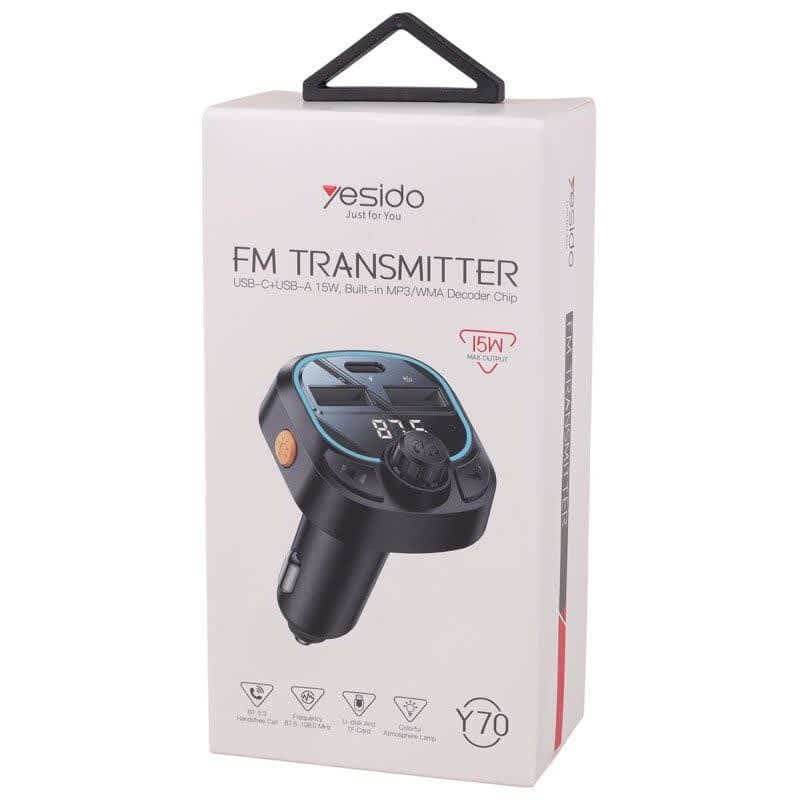 شارژر فندکی + FM Player بلوتوثی Yesido Y70
