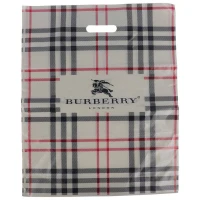 نایلون دسته دار دسته تقویتی طرح Burberry سایز 50*40 سانتی متر بسته 1 کیلویی
