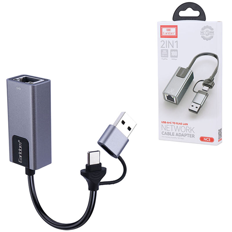 تبدیل Type-C /USB3.0 به LAN ارلدام ET-NC3