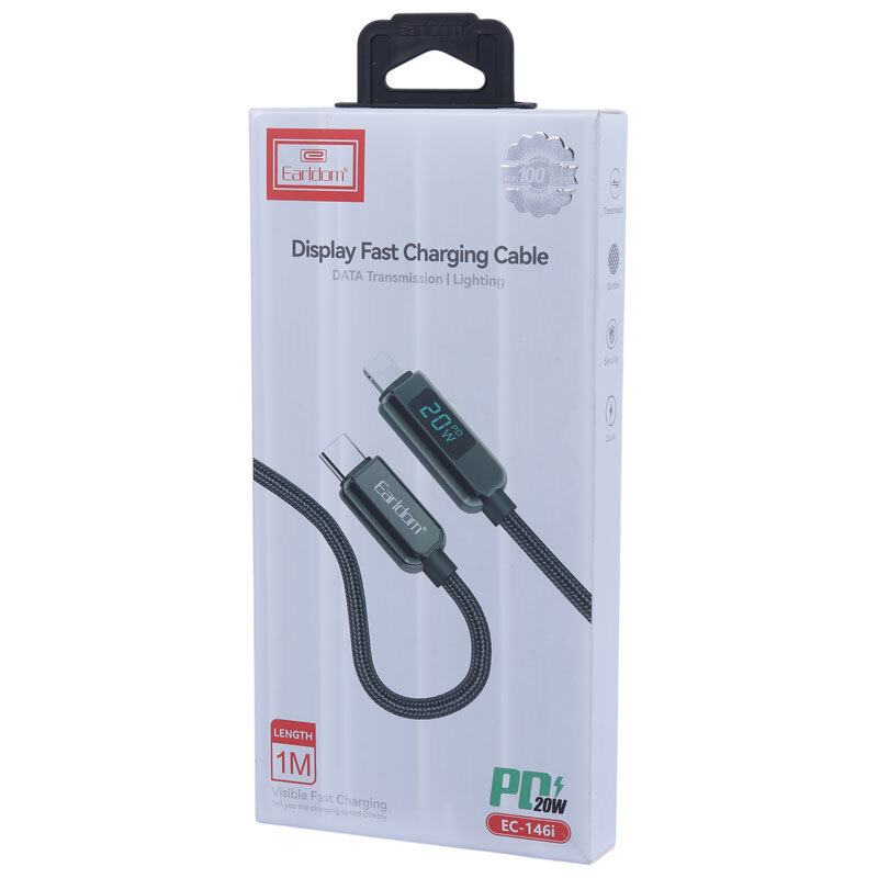 کابل تبدیل فست شارژ Earldom EC-146i Type-C To Lightning PD 20W 1m