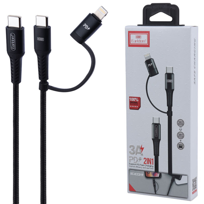 کابل تبدیل فست شارژ Earldom EC-iCC019 PD 1m