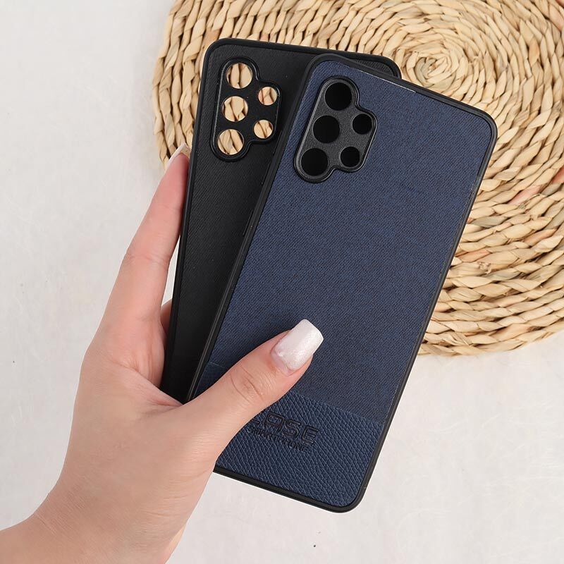 قاب چرمی Smart Phone سامسونگ Galaxy A32 4G پارچه ای محافظ لنزدار