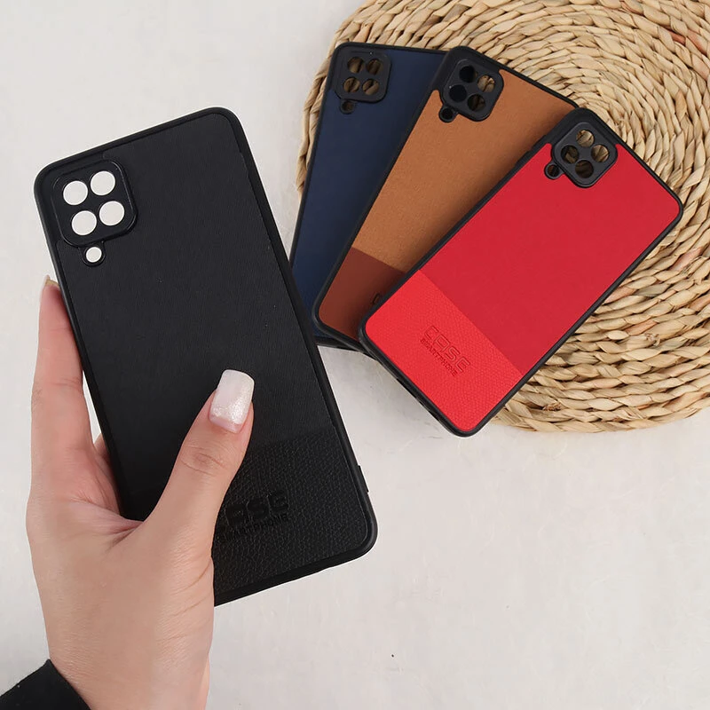 قاب چرمی Smart Phone سامسونگ Galaxy A12 / M12 پارچه ای محافظ لنزدار
