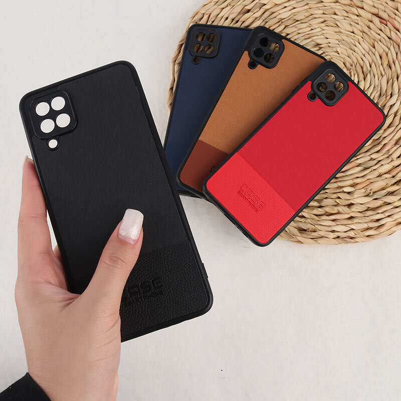 قاب چرمی Smart Phone سامسونگ Galaxy A12 / M12 پارچه ای محافظ لنزدار