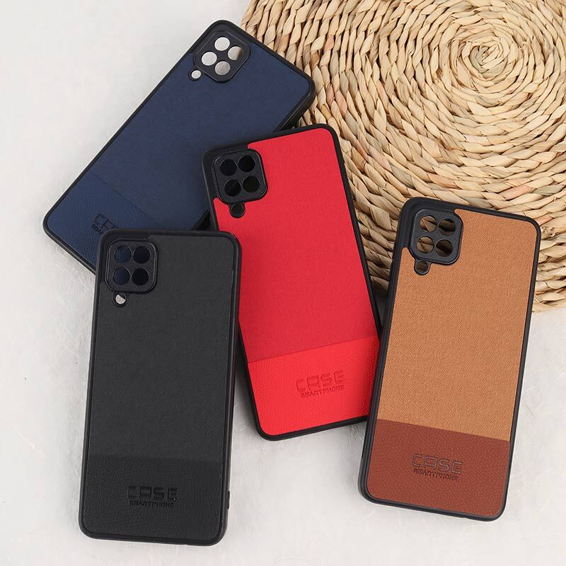 قاب چرمی Smart Phone سامسونگ Galaxy A12 / M12 پارچه ای محافظ لنزدار