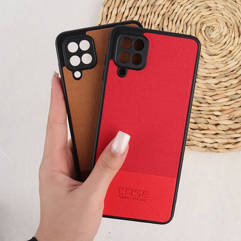 قاب چرمی Smart Phone سامسونگ Galaxy A12 / M12 پارچه ای محافظ لنزدار