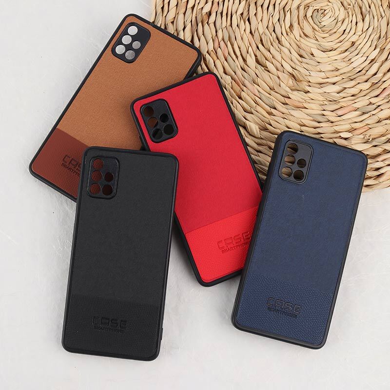 قاب چرمی Smart Phone سامسونگ Galaxy A51 4G پارچه ای محافظ لنزدار