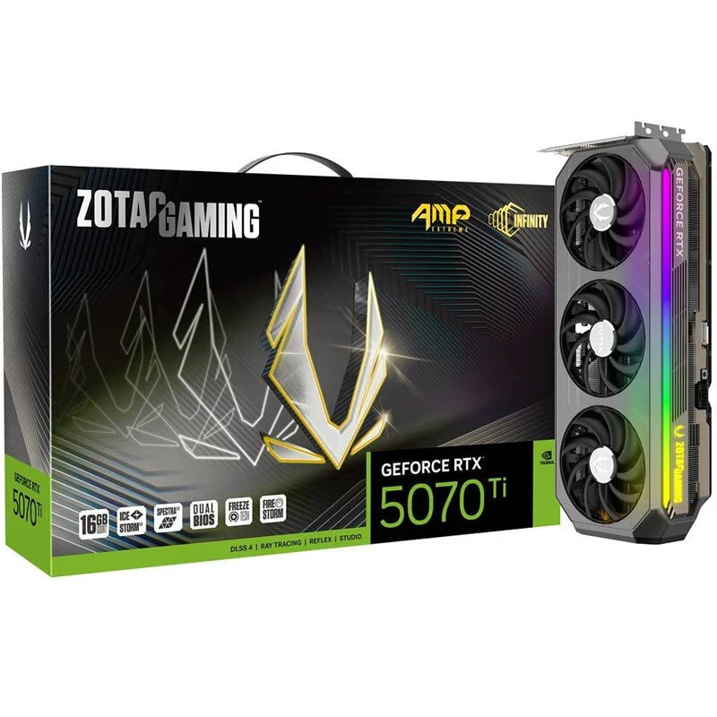 کارت گرافیک Zotac Gaming GeForce RTX 5070 Ti AMP Extreme INFINITY 16GB GDDR7 256Bit
