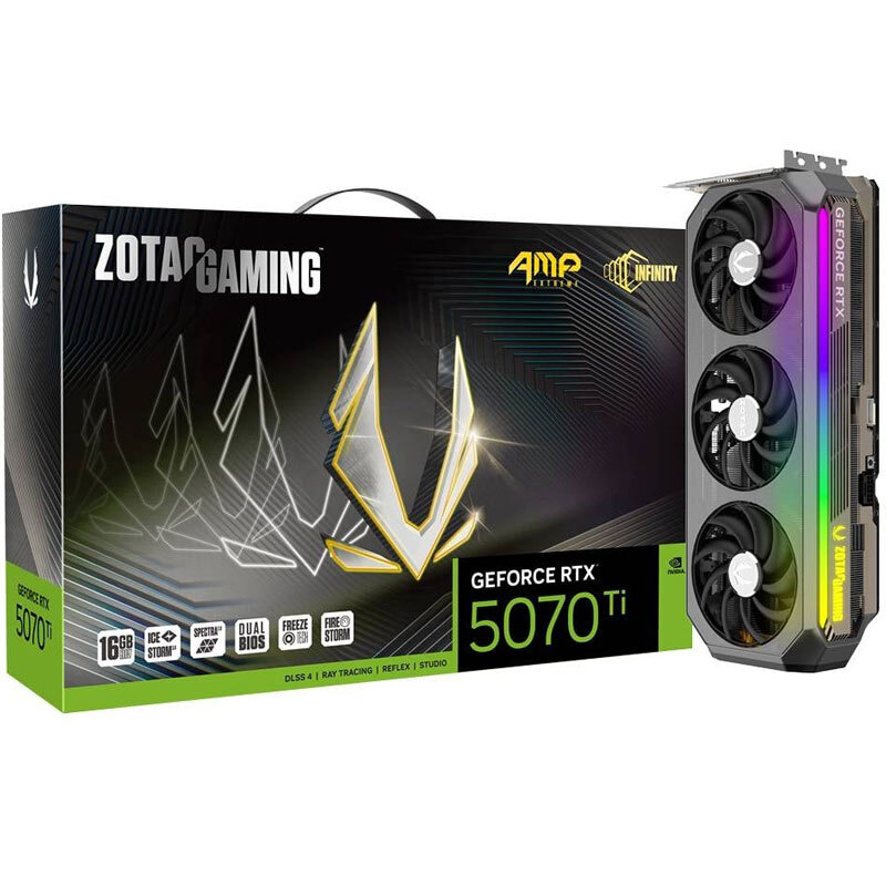 کارت گرافیک Zotac Gaming GeForce RTX 5070 Ti AMP Extreme INFINITY 16GB GDDR7 256Bit