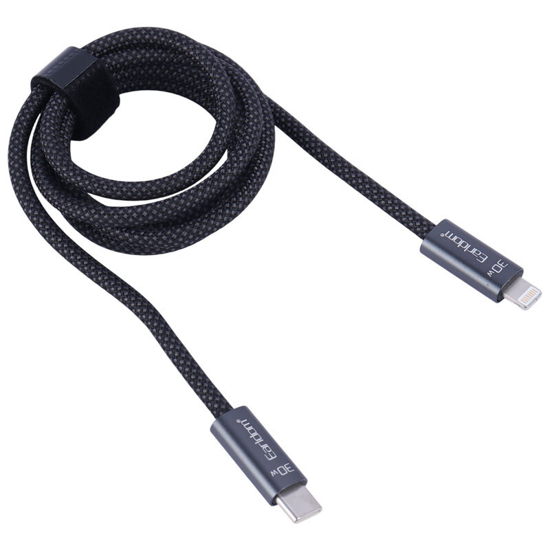 کابل تبدیل فست شارژ Earldom EC-201C-L Type-C TO Lightning QC 30W 1m