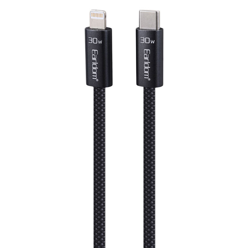 کابل تبدیل فست شارژ Earldom EC-201C-L Type-C TO Lightning QC 30W 1m