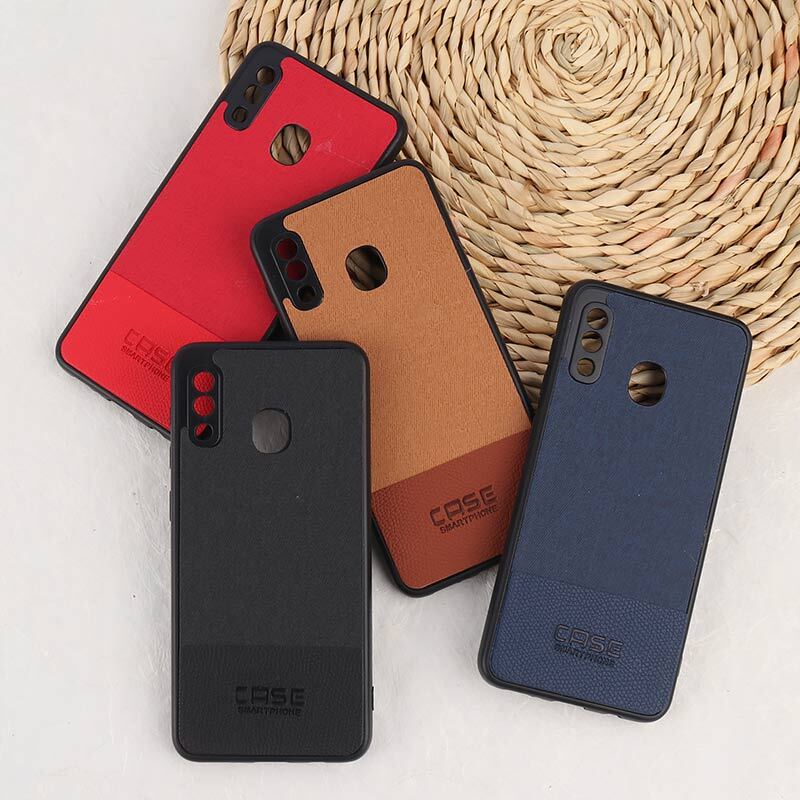 قاب چرمی Smart Phone سامسونگ Galaxy A20 / A30 پارچه ای محافظ لنزدار