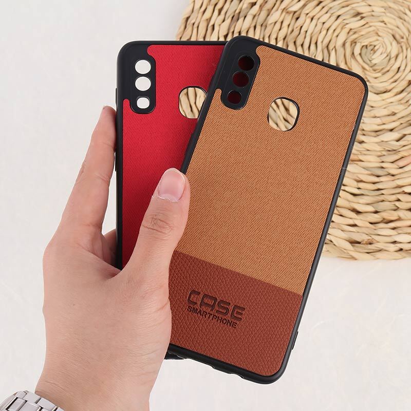قاب چرمی Smart Phone سامسونگ Galaxy A20 / A30 پارچه ای محافظ لنزدار