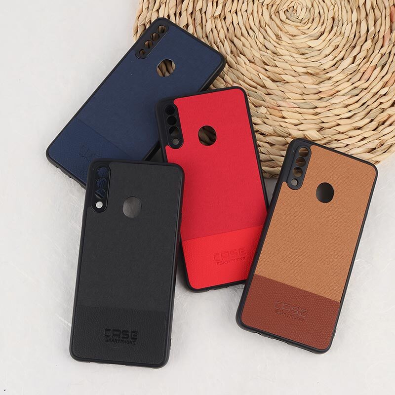 قاب چرمی Smart Phone سامسونگ Galaxy A20s پارچه ای محافظ لنزدار