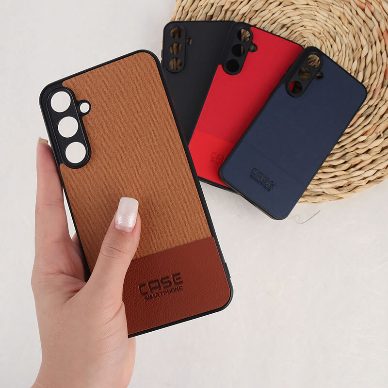 قاب چرمی Smart Phone سامسونگ Galaxy A55 پارچه ای محافظ لنزدار