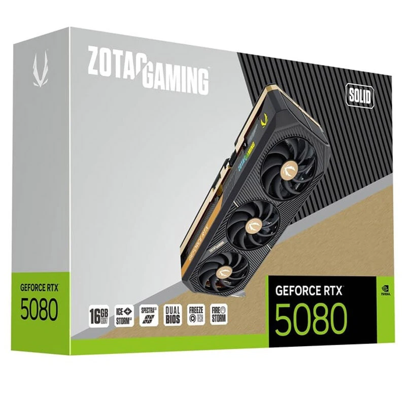 کارت گرافیک Zotac Gaming GeForce RTX 5080 SOLID 16GB GDDR7 256Bit