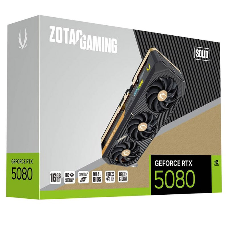 کارت گرافیک Zotac Gaming GeForce RTX 5080 SOLID 16GB GDDR7 256Bit