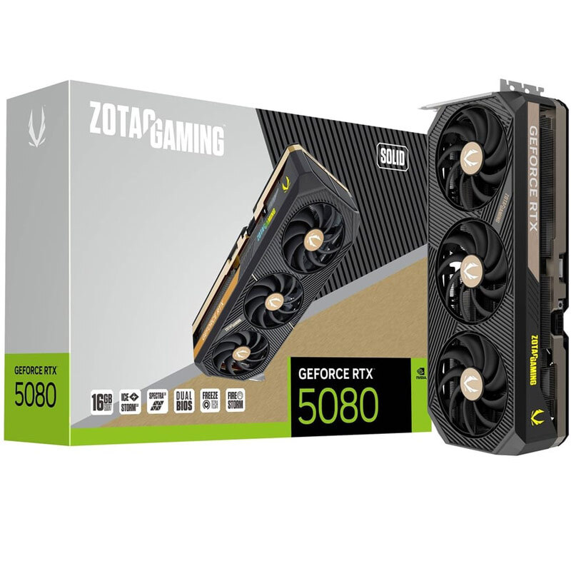 کارت گرافیک Zotac Gaming GeForce RTX 5080 SOLID 16GB GDDR7 256Bit