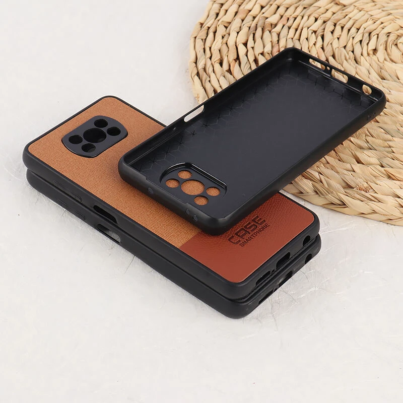 قاب چرمی Smart Phone شیائومی Poco X3 / X3 NFC / X3 Pro پارچه ای محافظ لنزدار