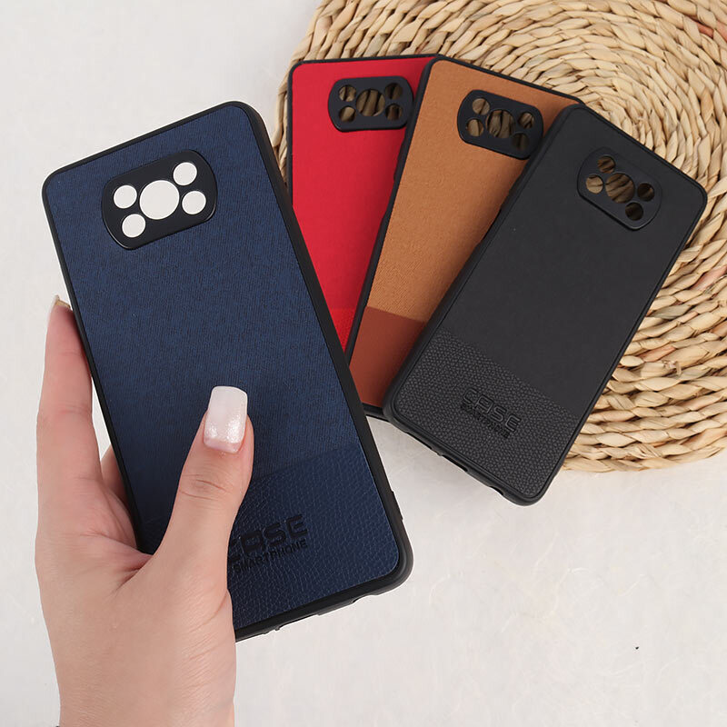 قاب چرمی Smart Phone شیائومی Poco X3 / X3 NFC / X3 Pro پارچه ای محافظ لنزدار