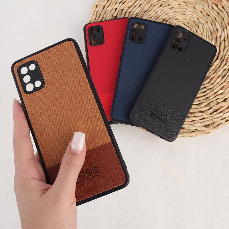 قاب چرمی Smart Phone سامسونگ Galaxy A31 پارچه ای محافظ لنزدار