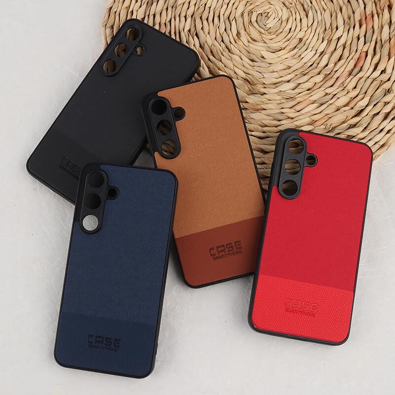 قاب چرمی Smart Phone سامسونگ Galaxy S24 FE پارچه ای محافظ لنزدار