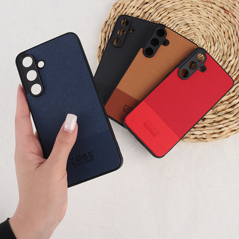 قاب چرمی Smart Phone سامسونگ Galaxy S24 FE پارچه ای محافظ لنزدار