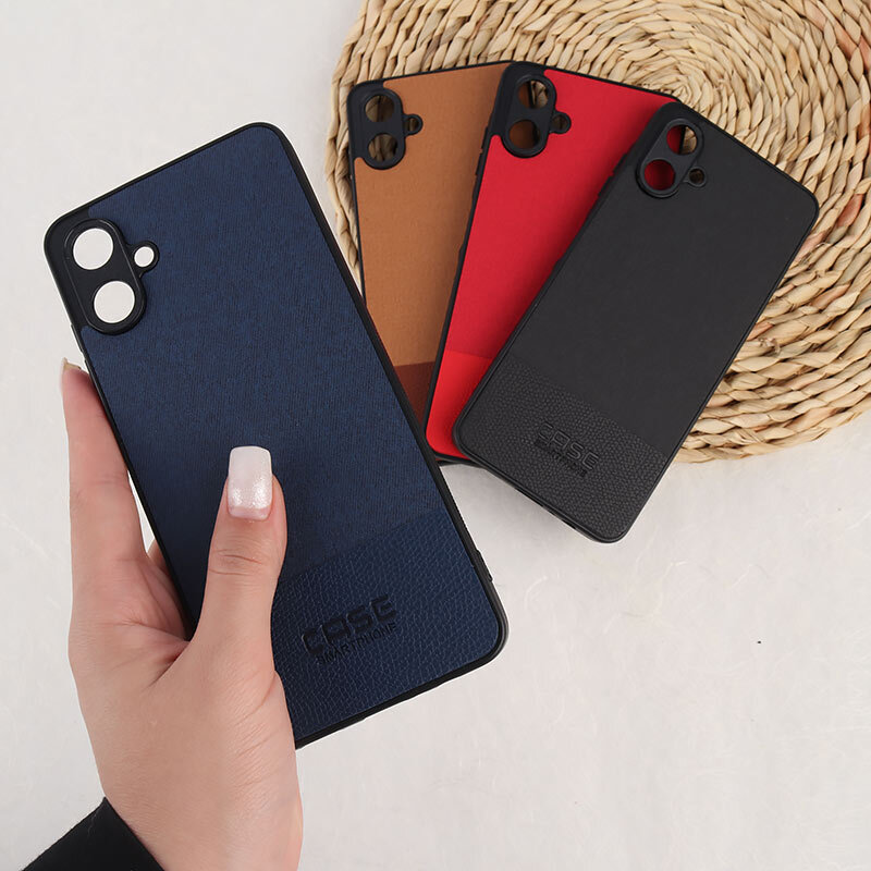 قاب چرمی Smart Phone سامسونگ Galaxy A06 پارچه ای محافظ لنزدار