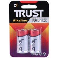 باتری دوتایی متوسط TRUST Alkaline Power Plus LR14 C2
