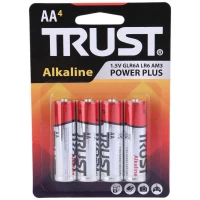باتری چهارتایی قلمی Trust Alkaline Power Plus LR6 1.5V AA