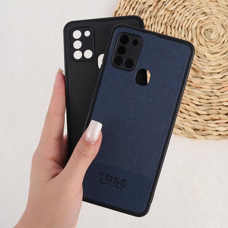 قاب چرمی Smart Phone سامسونگ Galaxy A21s پارچه ای محافظ لنزدار