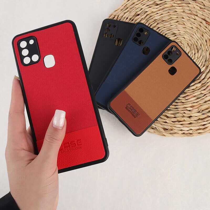 قاب چرمی Smart Phone سامسونگ Galaxy A21s پارچه ای محافظ لنزدار