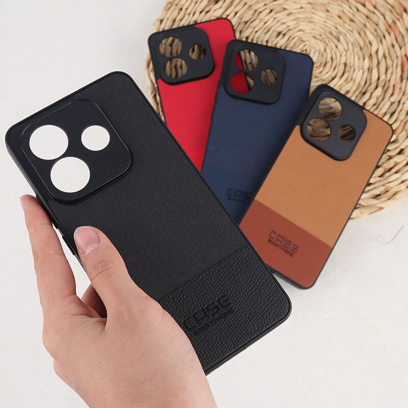 قاب چرمی Smart Phone شیائومی Redmi Note 14 5G پارچه ای محافظ لنزدار