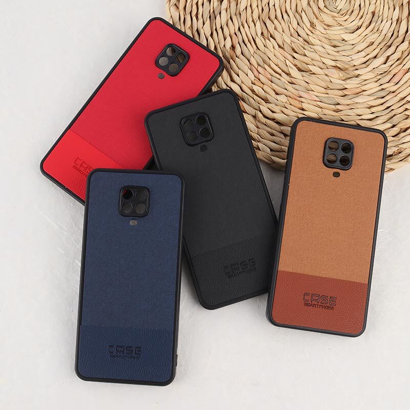 قاب چرمی Smart Phone شیائومی Redmi Note 9S / Note 9 Pro / Note 10 Lite پارچه ای محافظ لنزدار