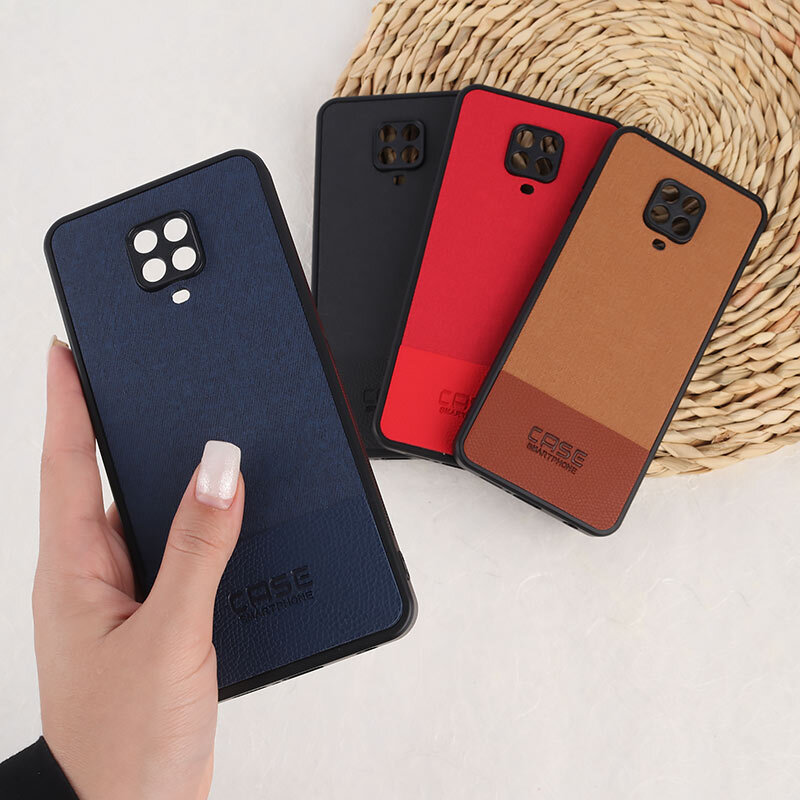 قاب چرمی Smart Phone شیائومی Redmi Note 9S / Note 9 Pro / Note 10 Lite پارچه ای محافظ لنزدار