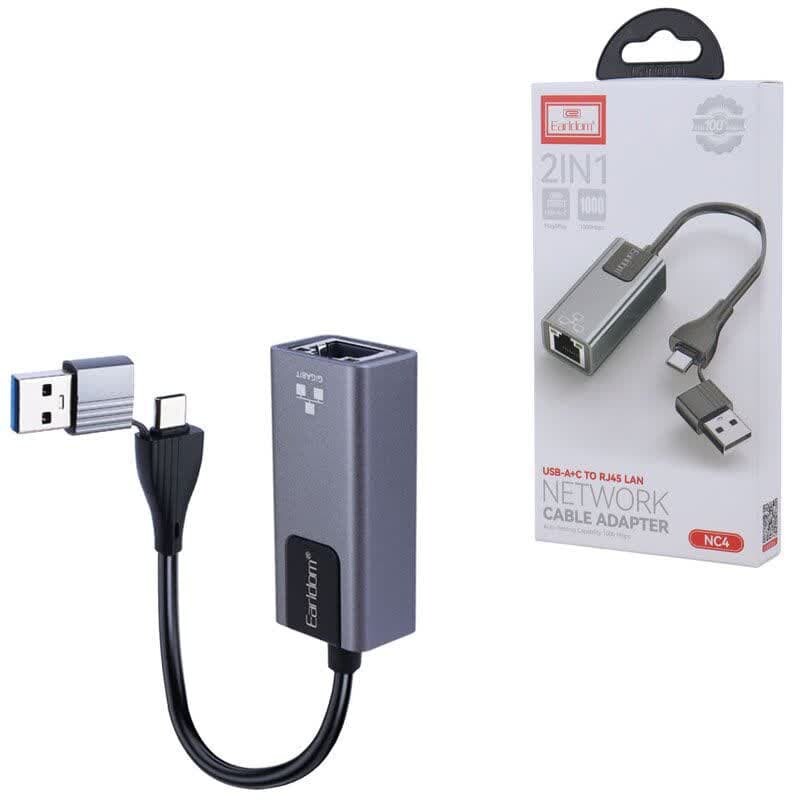 تبدیل Type-C /USB3.0 به LAN ارلدام NC4