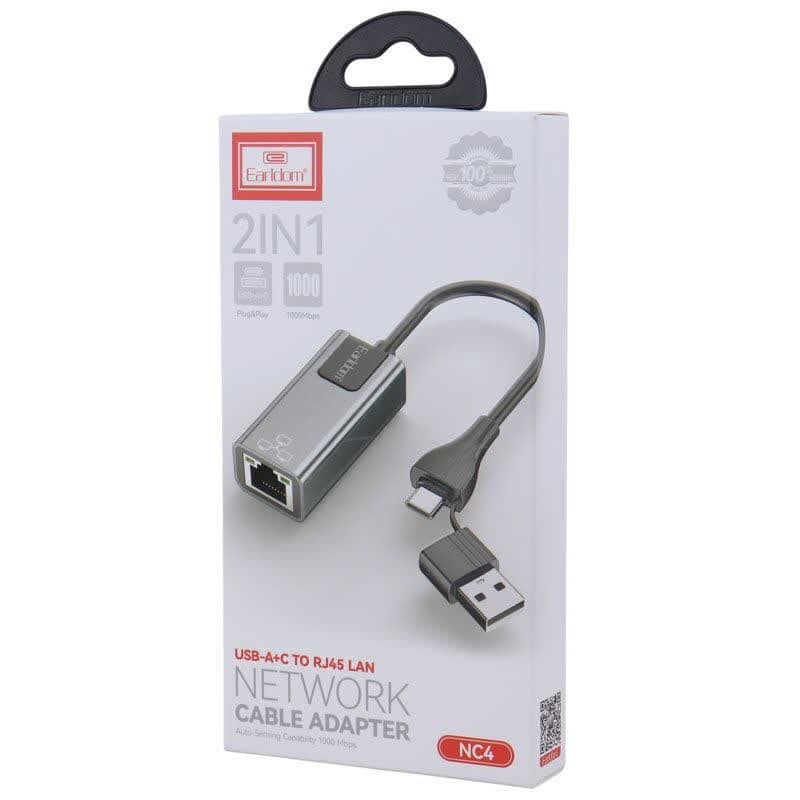 تبدیل Type-C /USB3.0 به LAN ارلدام NC4