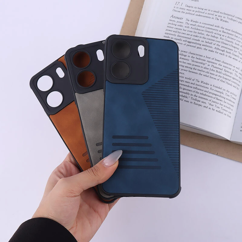 قاب چرمی Pro Camera شیائومی Redmi 13C / Poco C65 محافظ لنزدار