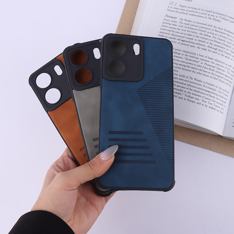قاب چرمی Pro Camera شیائومی Redmi 13C / Poco C65 محافظ لنزدار