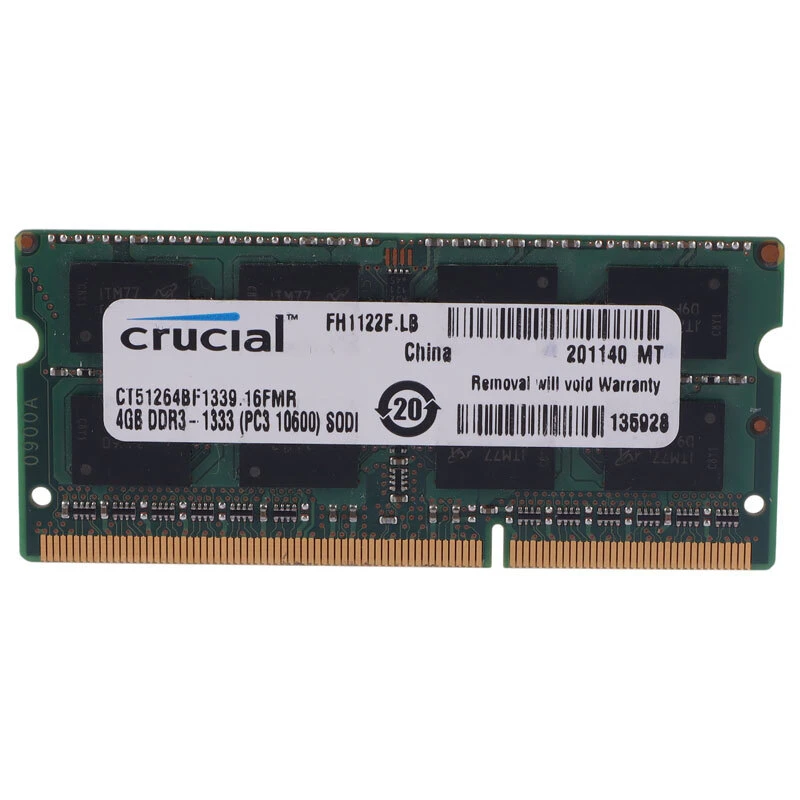 رم لپ تاپ کروشیال DDR3 4GB 1333MHz CL9