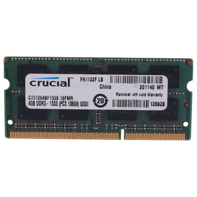 رم لپ تاپ کروشیال DDR3 4GB 1333MHz CL9