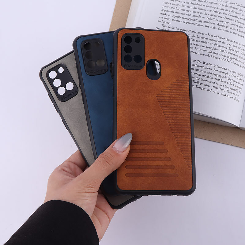 قاب چرمی Pro Camera سامسونگ Galaxy A21s محافظ لنزدار