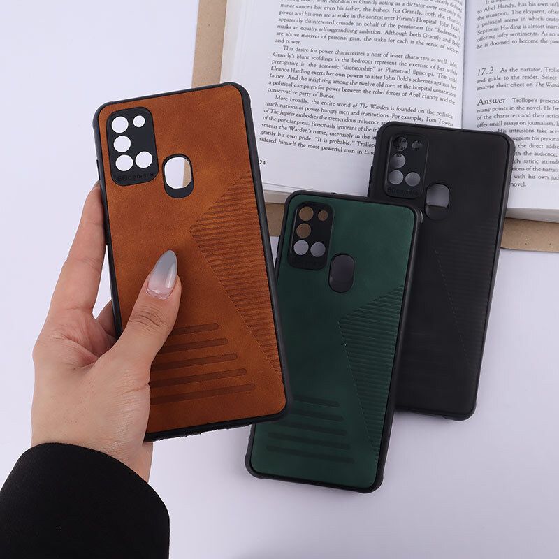 قاب چرمی Pro Camera سامسونگ Galaxy A21s محافظ لنزدار