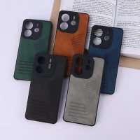 قاب چرمی Pro Camera شیائومی Redmi Note 14 محافظ لنزدار