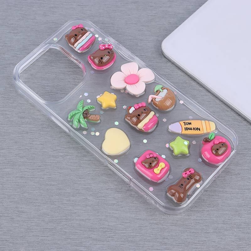 قاب Hello Kitty In The Beach آیفون iPhone 16 Pro Max عروسکی برجسته