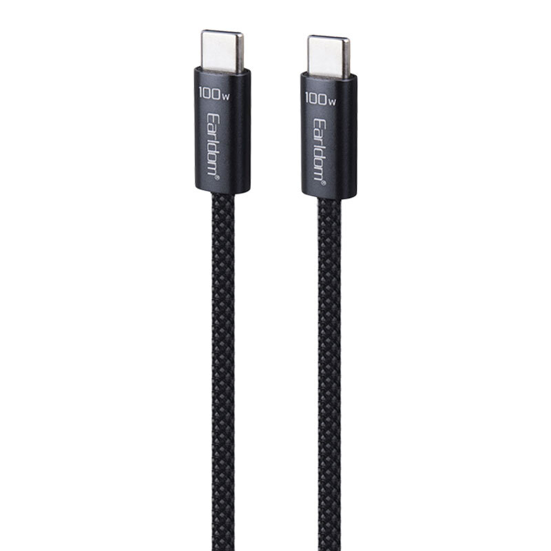 کابل تبدیل فست شارژ Earldom EC-201C-C Type-C To Type-C 100W 1M
