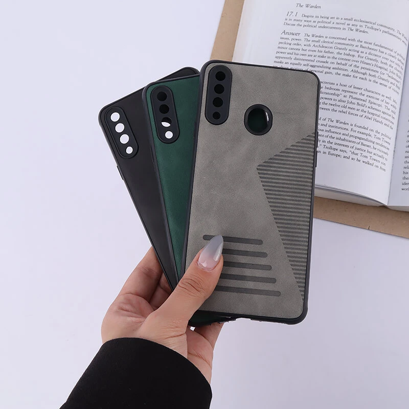 قاب چرمی Pro Camera سامسونگ Galaxy A20s محافظ لنزدار
