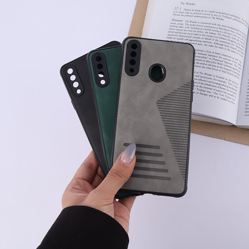 قاب چرمی Pro Camera سامسونگ Galaxy A20s محافظ لنزدار
