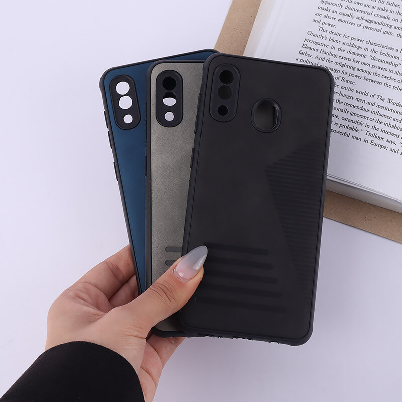 قاب چرمی Pro Camera سامسونگ Galaxy A20 / A30 محافظ لنزدار
