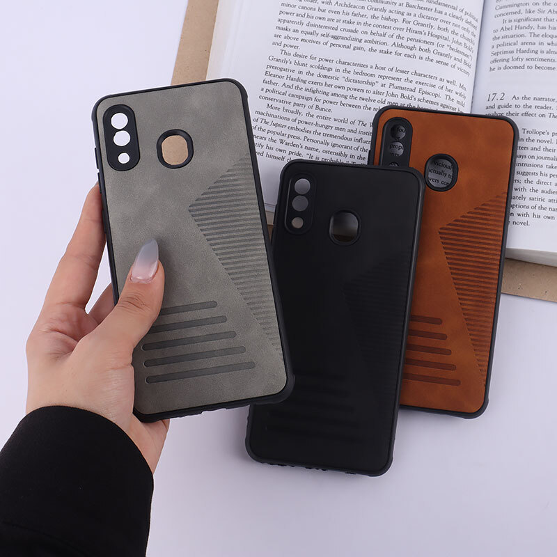 قاب چرمی Pro Camera سامسونگ Galaxy A20 / A30 محافظ لنزدار